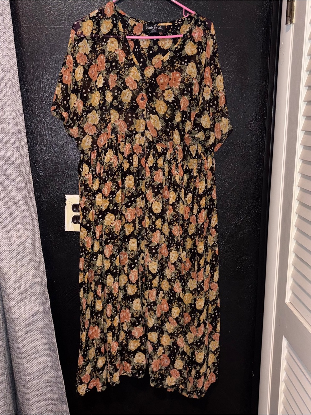 VTG Jamie Brooke Dress Women Size Large Floral